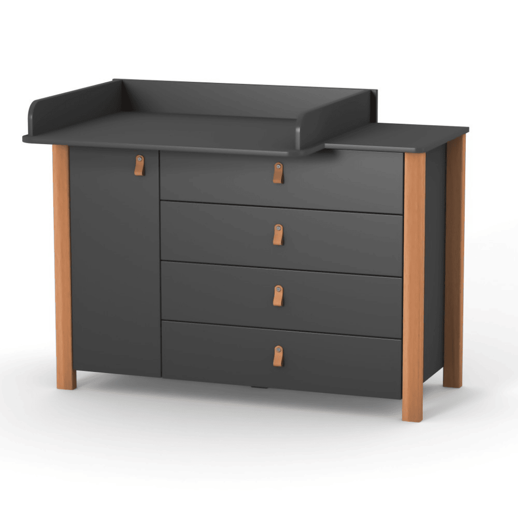 Přebalovací pult odnímatelný Široký 900 Gekko Kids, Tmavě šedá